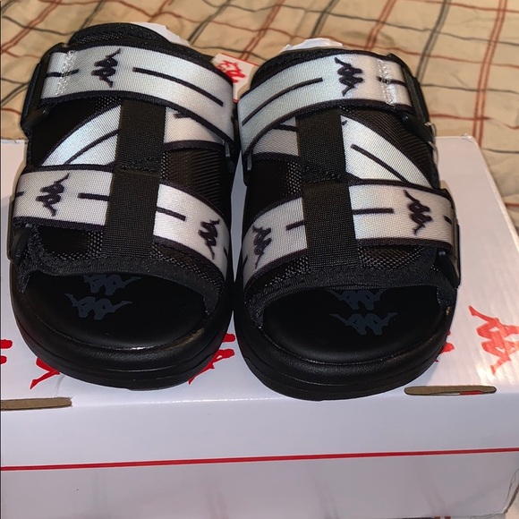 Kappa Authentic JPN Mitel Slides, Black, White
